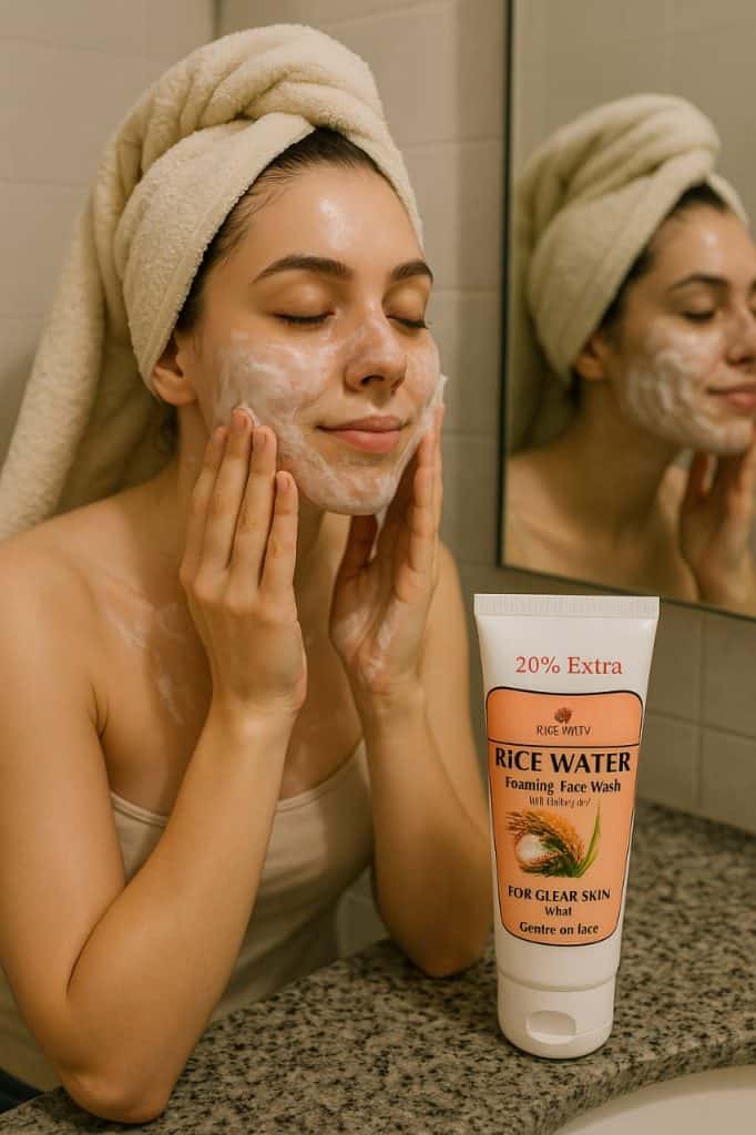 Rice water face wash