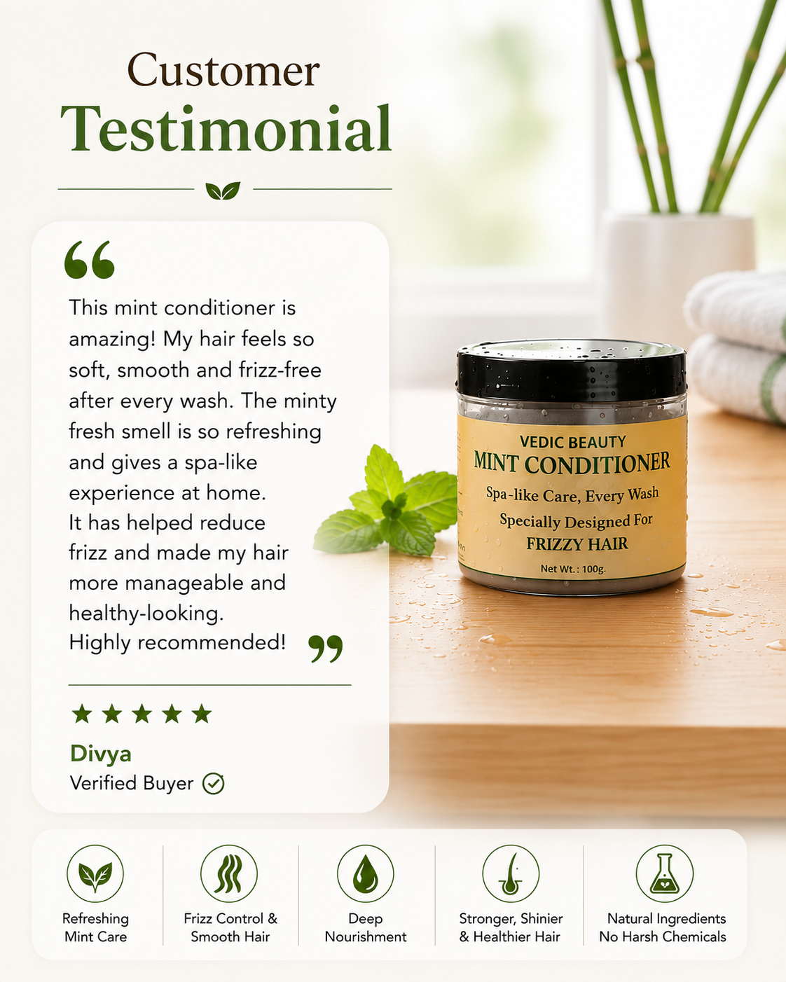 MINT HAIR CONDITIONER 100gm - Image 5