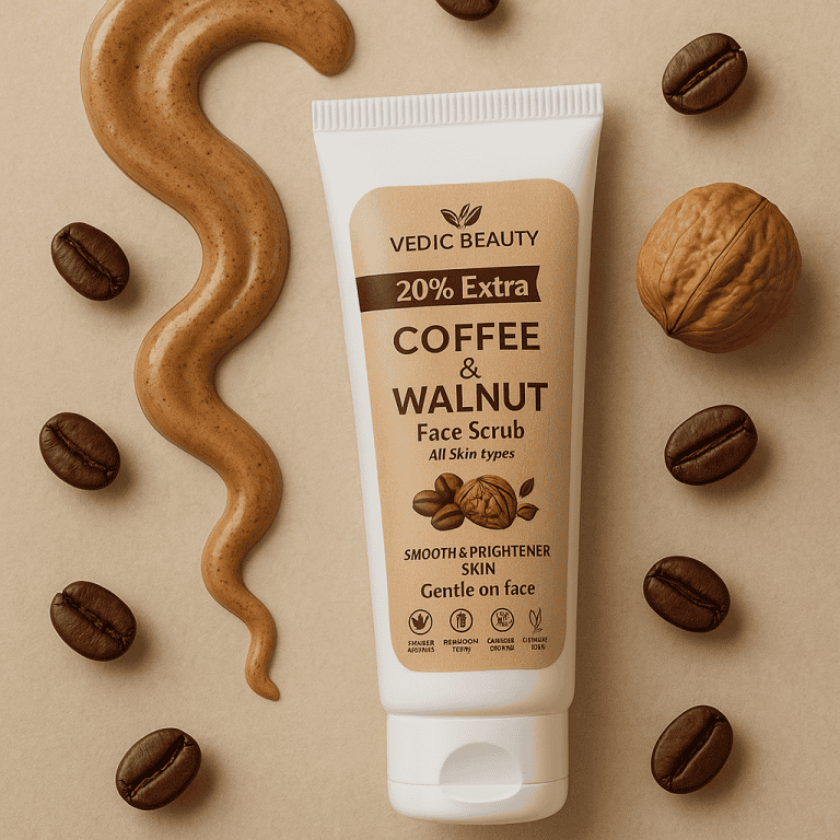 Coffee walnut scrub face wash