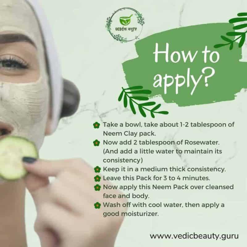 Homemade Neem Clay Pack | Multani Mitti for Pimples 100 gm - Image 3