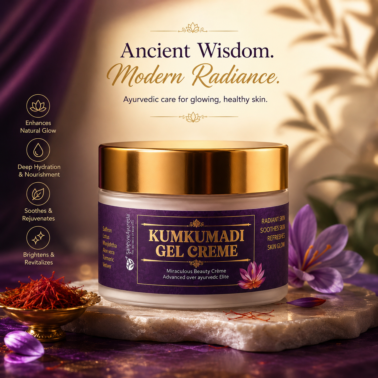 Kumkumadi gel crème