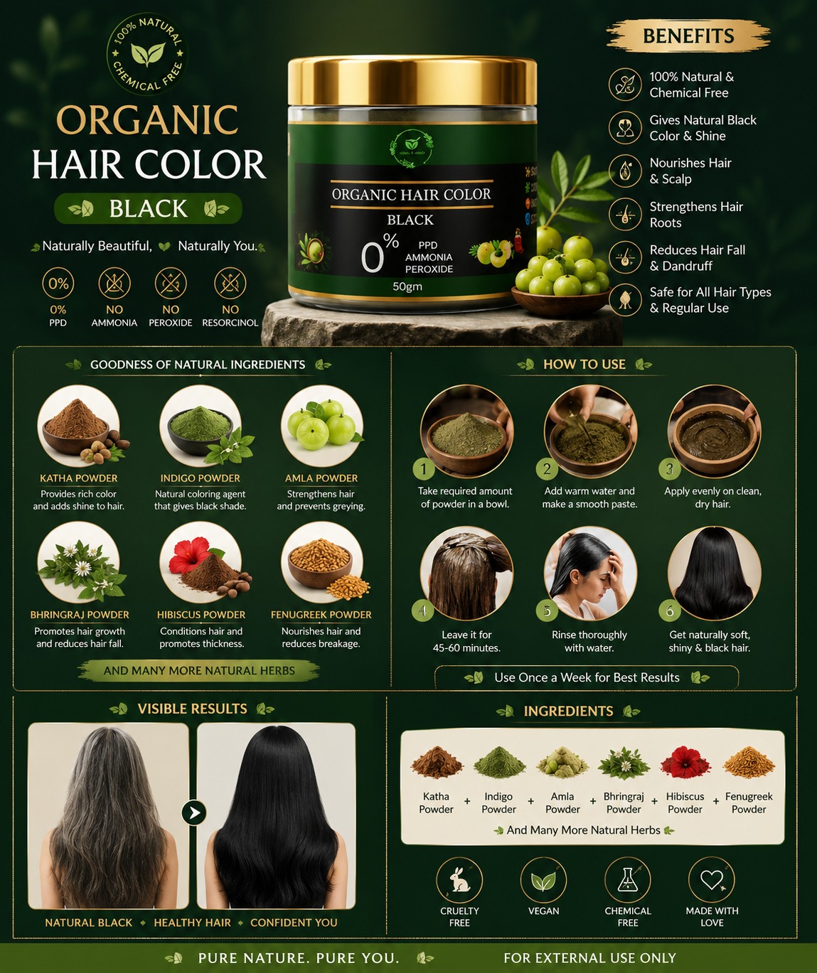 ORGANIC HAIR COLOR 50gm - Image 3