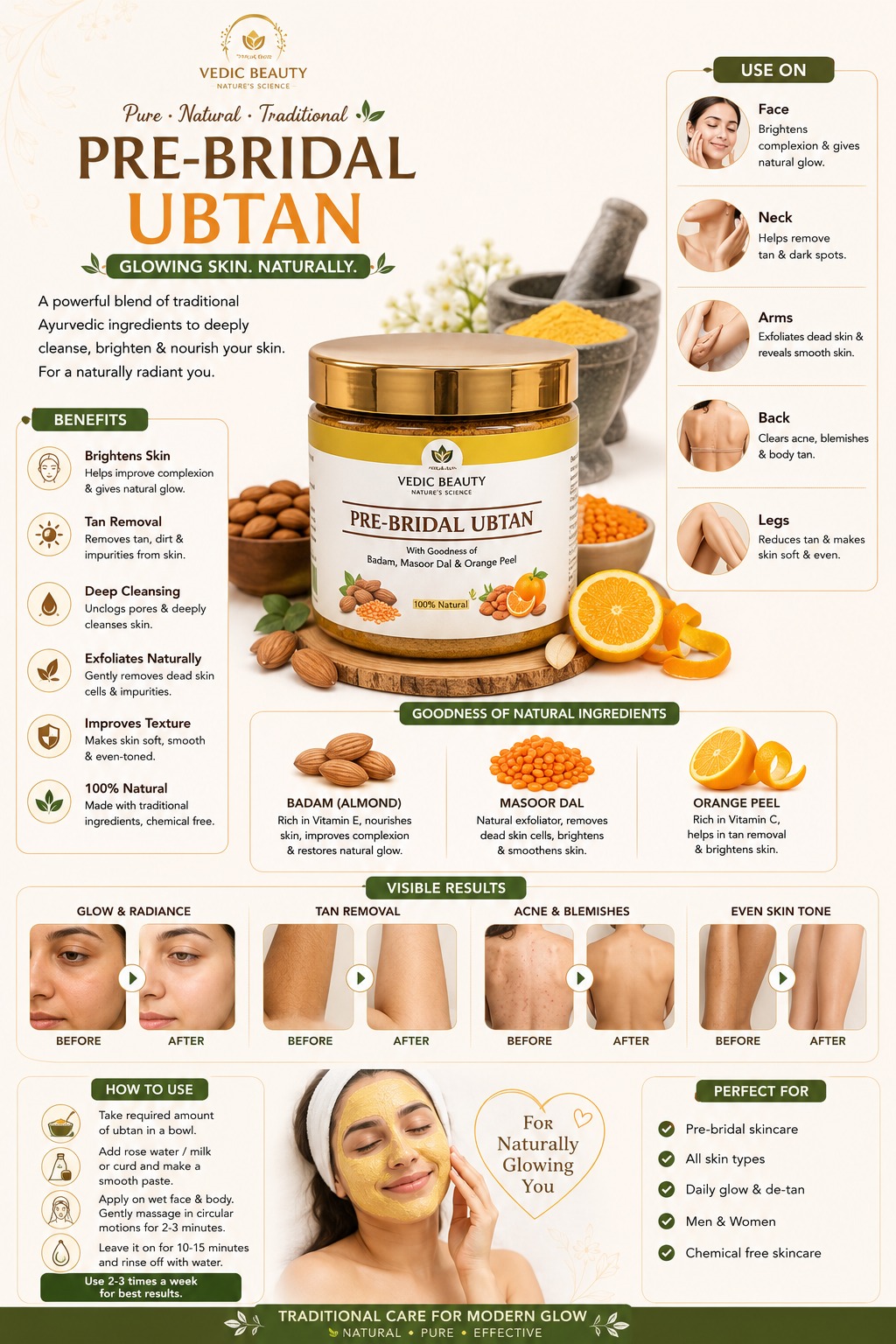 Pre Bridal Ubtan Powder (Good for everyone )| 60gm | - Image 2