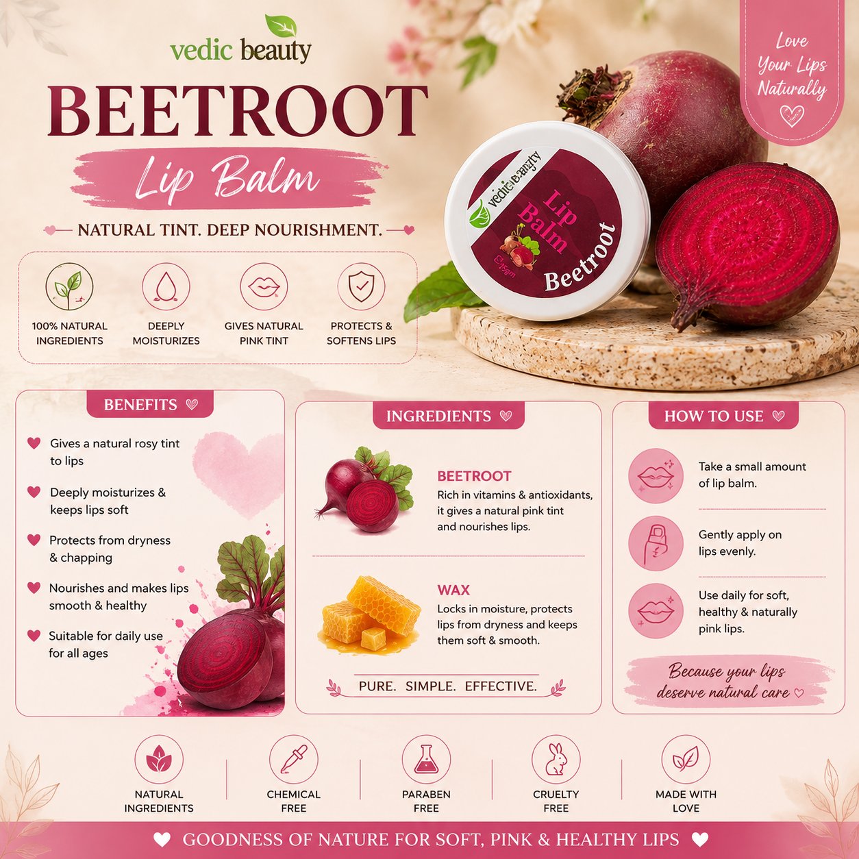 BEETROOT LIP BALM 10gm - Image 4